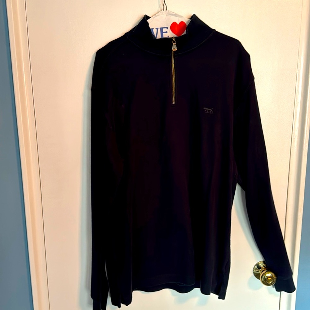 Rodd & Gunn Quarter Zip Sweater Navy Blue Large NWT